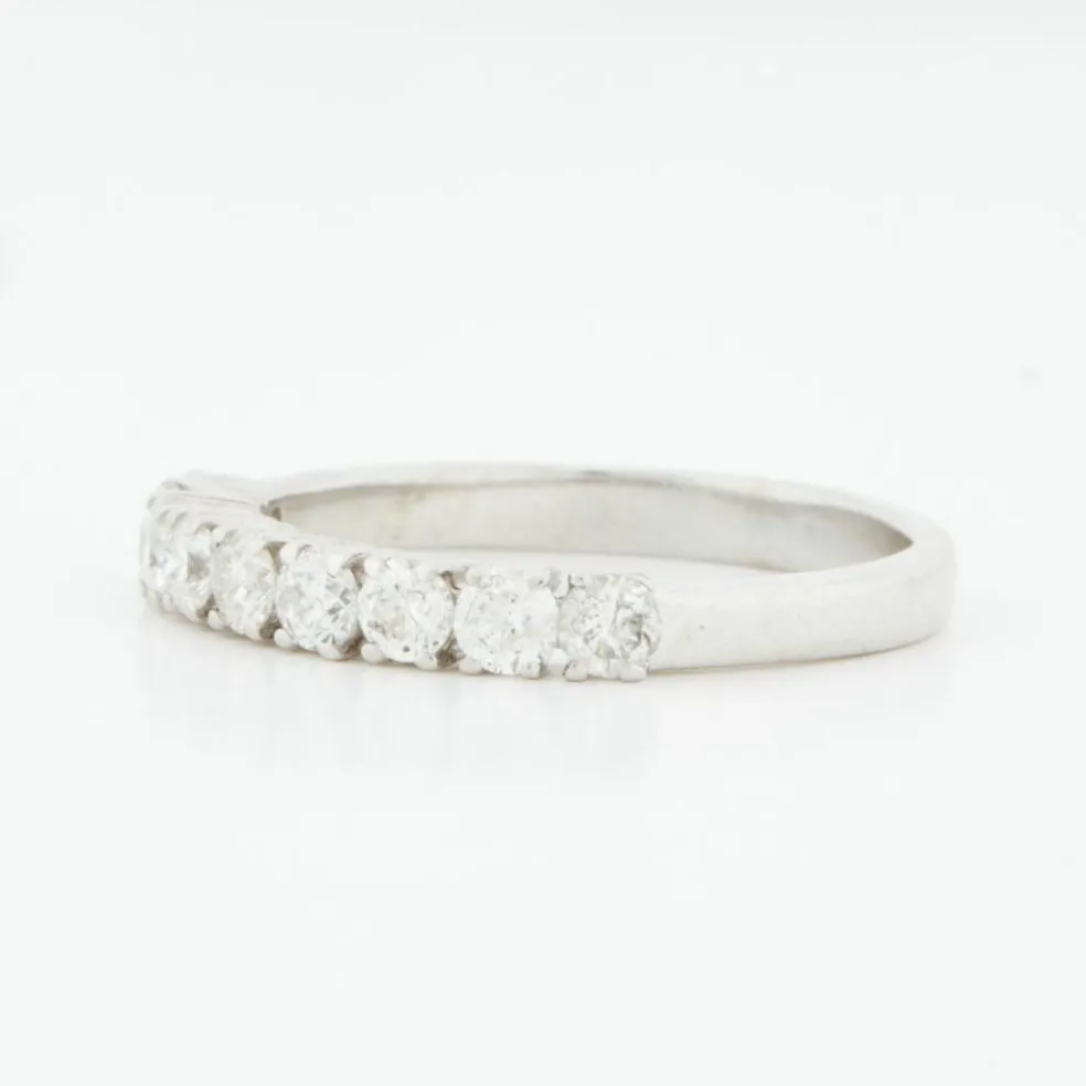 Demi alliance Or blanc Diamants