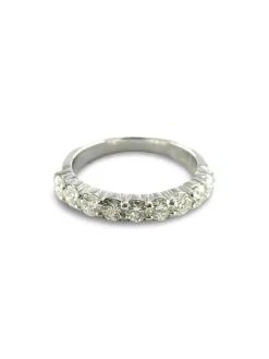 Demi Alliance or et diamants 0,72 ct