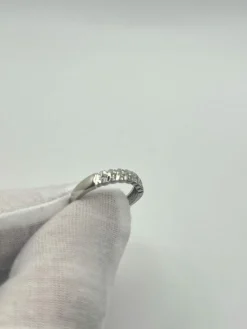 Demi Alliance or et diamants 0,21 ct