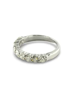 Demi Alliance or et diamants 0,72 ct