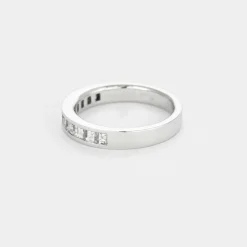 Demi Alliance or gris et diamants