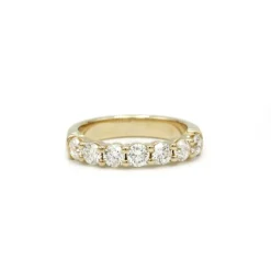 Demi-Alliance - or jaune et diamants