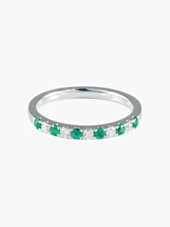 Demi-alliance Emeraudes et Diamants