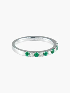 Demi-alliance Emeraudes et Diamants