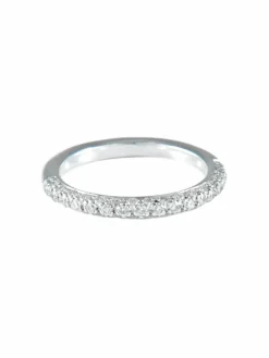Demi-alliance Or blanc Diamants