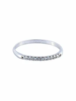 Demi-alliance Or blanc Diamants