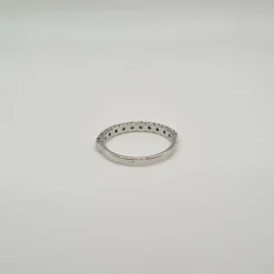 Demi-alliance or blanc diamants