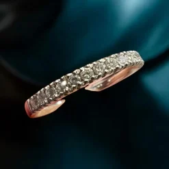 Demi-alliance or blanc diamants