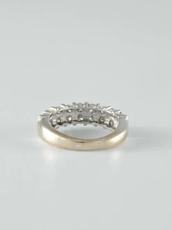 Demi-alliance Or blanc Diamants