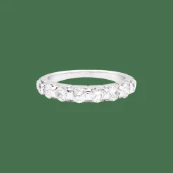 Demi-alliance or blanc et diamants.