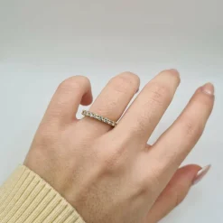 Demi-alliance or jaune diamants