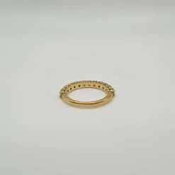 Demi-alliance or jaune diamants