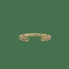 Demi-alliance or jaune sertie de diamants naturels