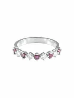 Demi-alliance Rubis Diamants