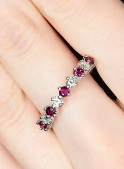 Demi-alliance Rubis Diamants
