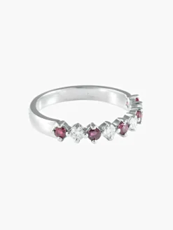 Demi-alliance Rubis Diamants