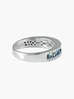 Demi-alliance Saphirs Diamants