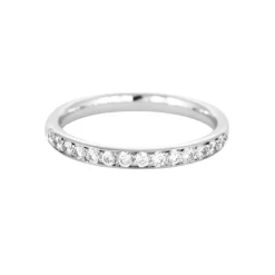 Demie Alliance en or gris et diamants