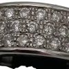 Demie Alliance Or Gris 3 Rangs de Diamants