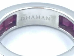 DHAMANI. Alliance or blanc et rubis