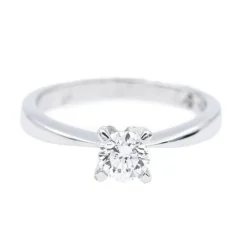 Diamani Bague Solitaire or blanc Diamant