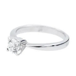 Diamani Bague Solitaire or blanc Diamant