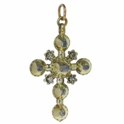 Diamant, croix d'or