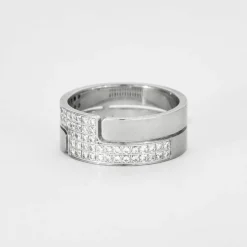 DINH VAN - Bague Seventies or gris diamants