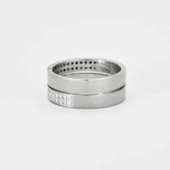 DINH VAN - Bague Seventies or gris diamants