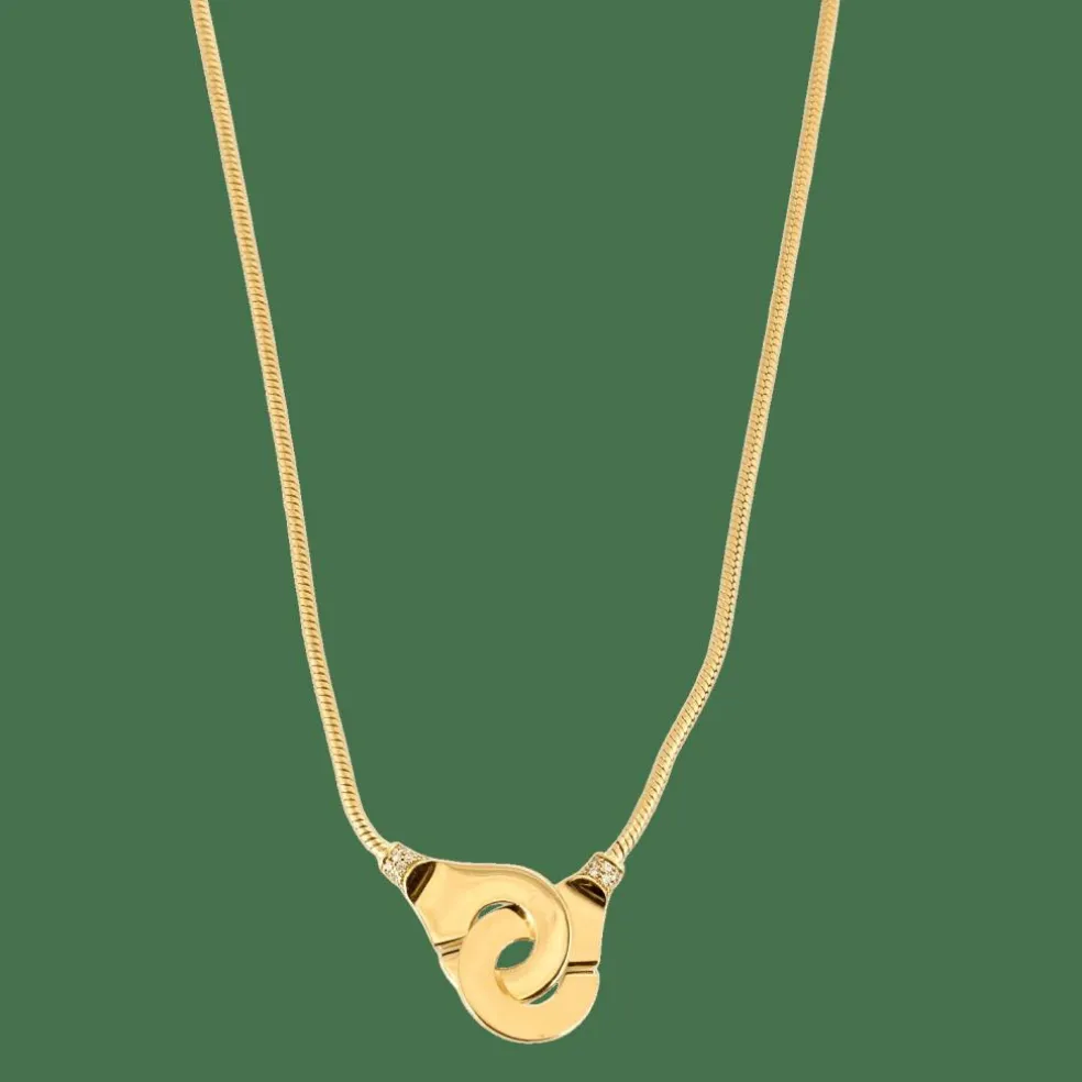 DINH VAN - MENOTTES R12- Collier en or jaune et diamant