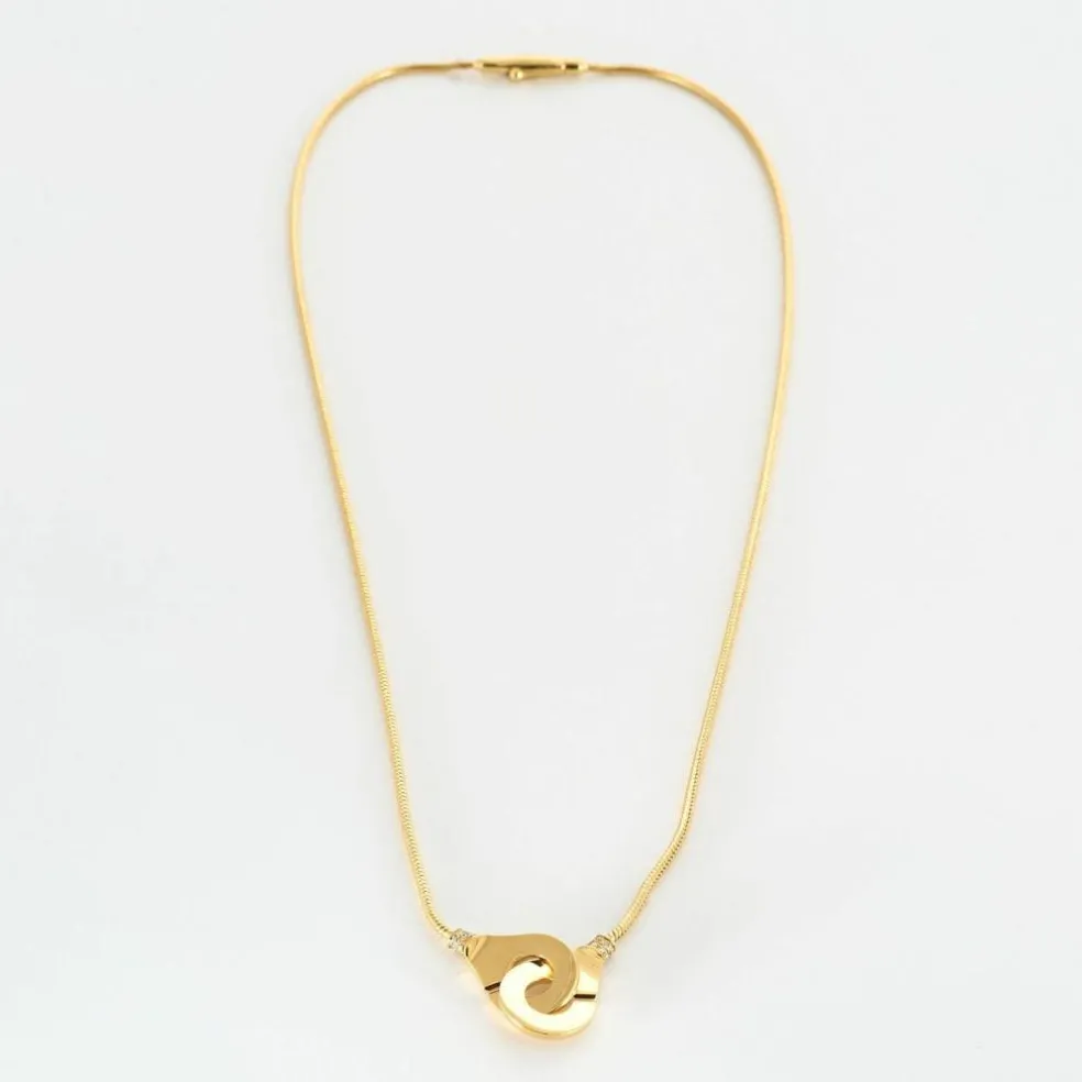 DINH VAN - MENOTTES R12- Collier en or jaune et diamant