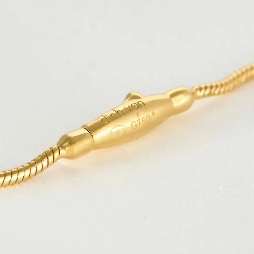 DINH VAN - MENOTTES R12- Collier en or jaune et diamant
