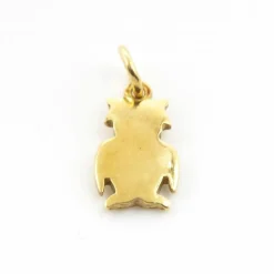 DODO pendentif CHOUETTE or jaune