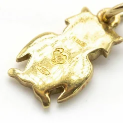 DODO pendentif CHOUETTE or jaune