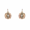 Dormeuses anciennes or rose et diamants