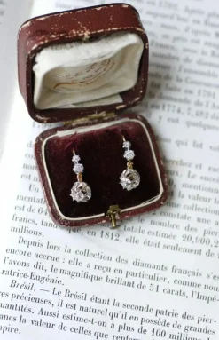 Dormeuses Art Déco diamants