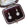 Dormeuses Art Déco Or rose et blanc et Diamants 0.90 Ct