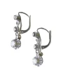 Dormeuses Art Deco en or gris et diamants