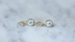 Dormeuses diamants 2,45 Cts, ors et platine