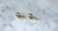 Dormeuses diamants 2,45 Cts, ors et platine