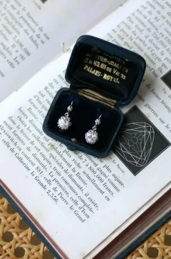 Dormeuses diamants 2,45 Cts, ors et platine