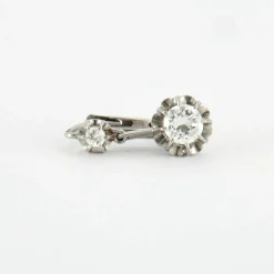 Dormeuses en platine & diamants