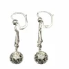 Dormeuses or blanc diamants