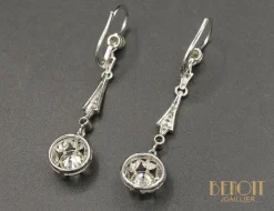 Dormeuses or blanc diamants