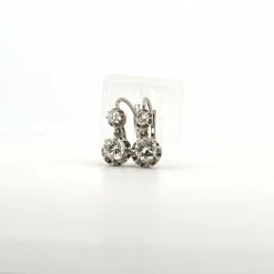 Dormeuses Or Blanc 18k
