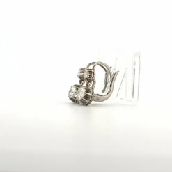 Dormeuses Or Blanc 18k
