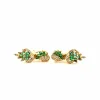 Dormeuses Or Jaune 18k Émeraudes & Diamants