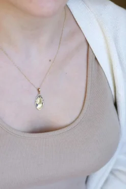 Dropsy - Médaille or émail Vierge Marie