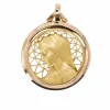 DROPSY Médaille vintage Vierge de profil or jaune