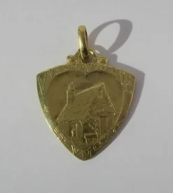 Emile MONIER pendentif Art Nouveau Amour Cœur